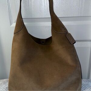 Coach Brooklyn Bag 39 Suede Hobo Shoulder Bag - Brown